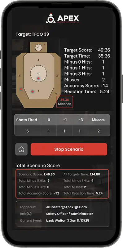 Sample app display of target with data